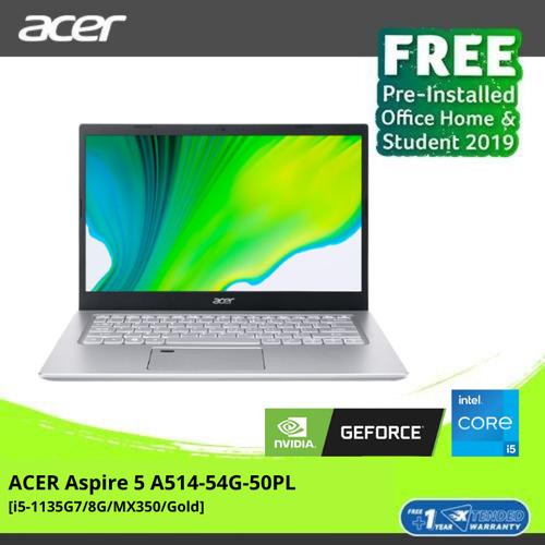 [EZO.2100436] ACER Aspire 5 A514-54G-50PL [i5-1135G7/8G/MX350] GOLD NX.A1ZSN.002