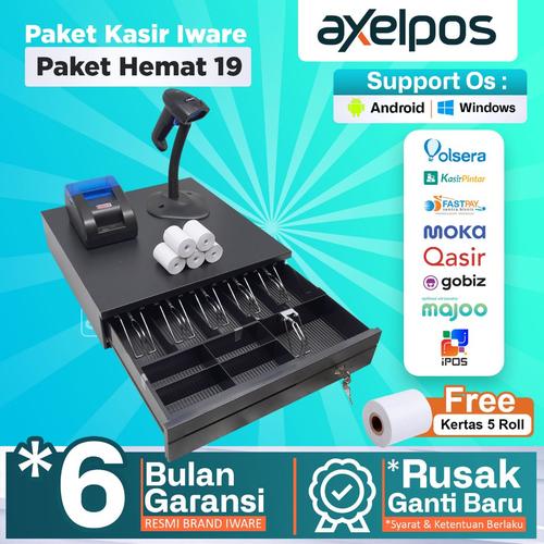 [EZO.7800008] Paket Alat Mesin Kasir Toko Retail UMKM iware