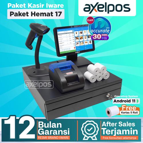 [EZO.7800013] Paket Alat Mesin Kasir Android Iware For Retail Store and F&B
