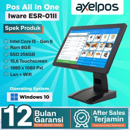 [EZO.7800018] Pos All In One Mesin Kasir Touchscreen Single Display 15" Intel Core I5 Iware ES-R01II