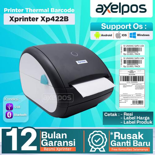 [EZO.7800028] Printer Thermal Label Barcode A6 110mm Usb Bluetooth Xprinter Xp422B