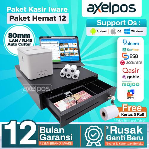 [EZO.7800038] Paket Hemat Alat Mesin Kasir Umkm Iware