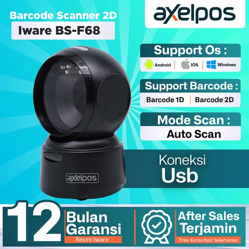 [EZO.7800101] Barcode Scanner Omni 2D Auto Scan Iware BS-F68
