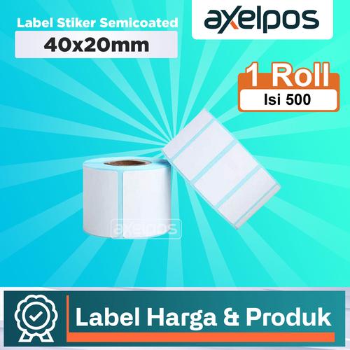 [EZO.7800123] LABEL STIKER BARCODE KERTAS STICKER SEMICOATED 40x20MM