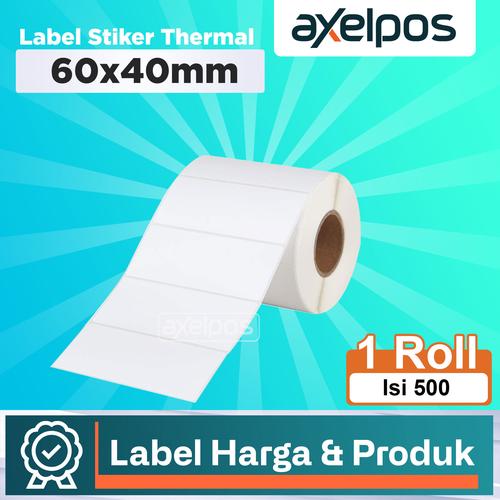 [EZO.7800124] Label Stiker Thermal Barcode 60x40mm 1 Line Isi 500