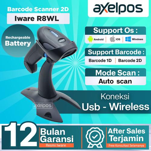 [EZO.7800136] SCANNER BARCODE USB WIRELESS 2D IWARE R-8WL