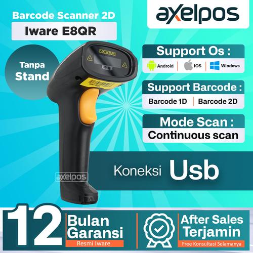 [EZO.7800148] BARCODE SCANNER IWARE E-8QR 1DIMENSI & 2DIMENSI