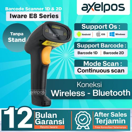 [EZO.7800149] BARCODE SCANNER IWARE E-8SERIES WIRELESS 1D / USB BLUETOOTH 2D