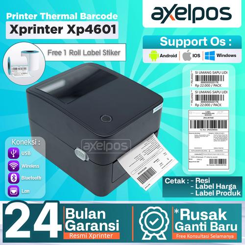 [EZO.7800157] PRINTER BARCODE THERMAL LABEL XPRINTER XP-4601B USB - BLUETOOTH - WIFI