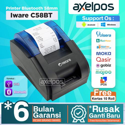 [EZO.7800178] PRINTER KASIR BLUETOOTH C-58BT SUPPORT MOKAPOS GOBIZ