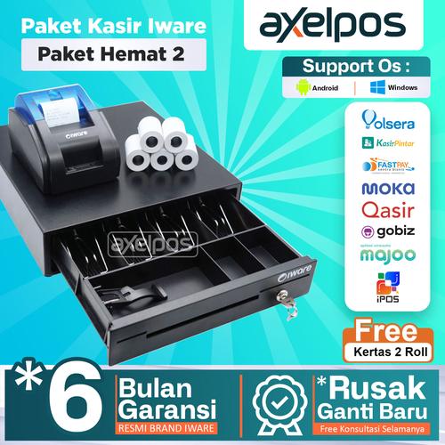 [EZO.7800181] PAKET KASIR ANDROID,PRINTER BLUETOOTH,CASH DRAWER,FREE KETAS 5ROLL