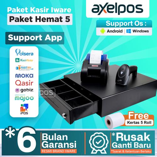 [EZO.7800182] PAKET ALAT KASIR ANDROID / PRINTER KASIR / LACI KASIR /SCANNER BARCODE