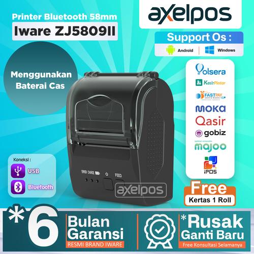 [EZO.7800185] MINI PRINTER KASIR BLUETOOTH IWARE ZJ-5809 II