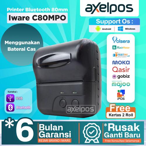 [EZO.7800219] Printer Bluetooth Mini Thermal Kasir 80mm Iware C80MPO