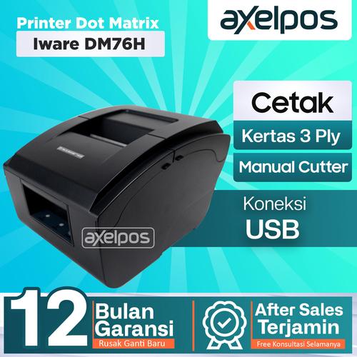 [EZO.7800221] Printer Kasir Dotmatrix Iware Usb DM76H