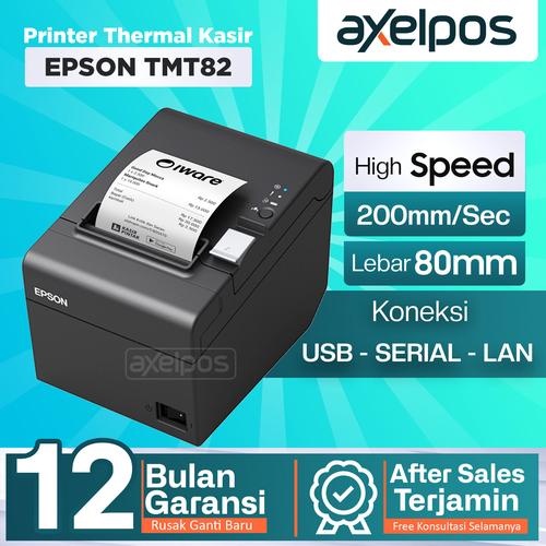 [EZO.7800227] Printer Pos Thermal Kasir 80mm Epson TMT82 Usb Serial Lan