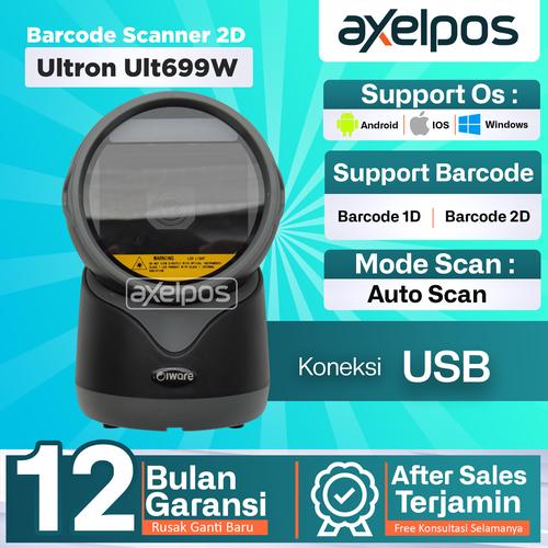[EZO.7800241] Barcode Scanner Omni 2D usb Auto Scan Ultron Ult669W
