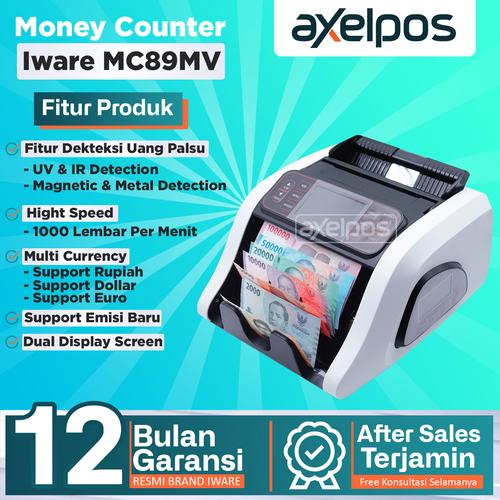 [EZO.7800252] Money Counter mesin Alat hitung uang Iware MC89MV
