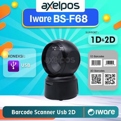 [EZO.7800256] Barcode Scanner Omni 2D Usb Auto Scan Iware BS F68