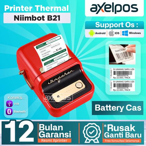 [EZO.7800257] Niimbot B21 Mini Wireless Bluetooth Portable Label Thermal Printer