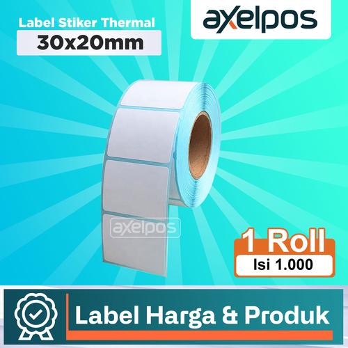 [EZO.7800265] LABEL STIKER BARCODE KERTAS STICKER THERMAL 30x20MM ISI 1000