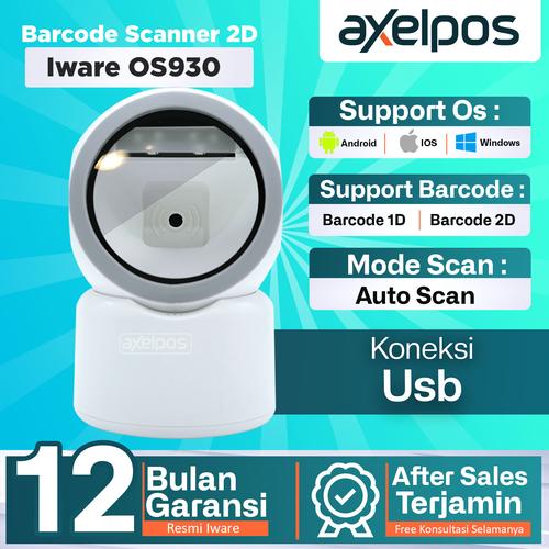 [EZO.7800271] OMNI BARCODE SCANNER 1D & 2D IWARE OS-930 USB