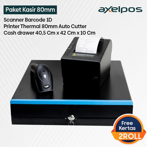 [EZO.7800303] Paket alat kasir Printer thermal kasir ,Cash dawer,Scanner barcode