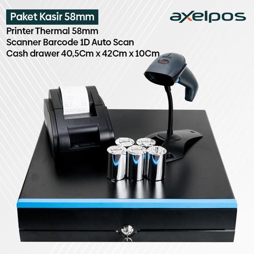 [EZO.7800304] Paket Alat Kasir Windows,Printer Thermal,Cash Drawer,Scanner Sarcode