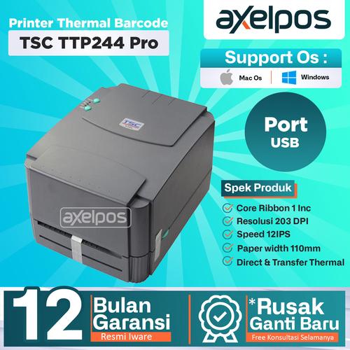 [EZO.7800370] Printer Thermal Label Barcode A6 Tsc TTP244 Pro
