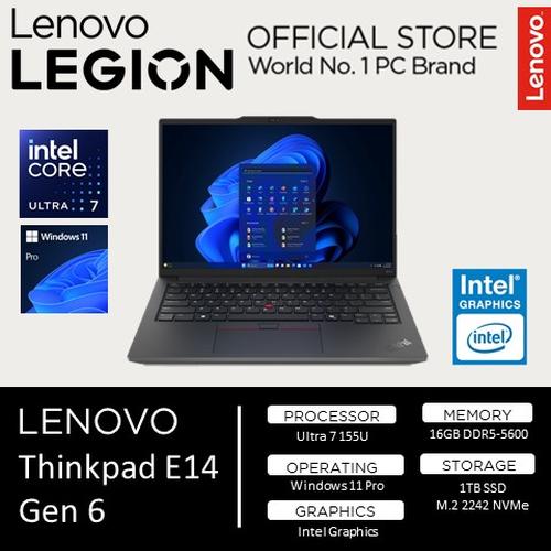 [EZO.2400026] Lenovo Thinkpad E14 Gen 6 ULTRA 7 155U 16GB 512GB 14" WUXGA WINDOWS 11 PRO