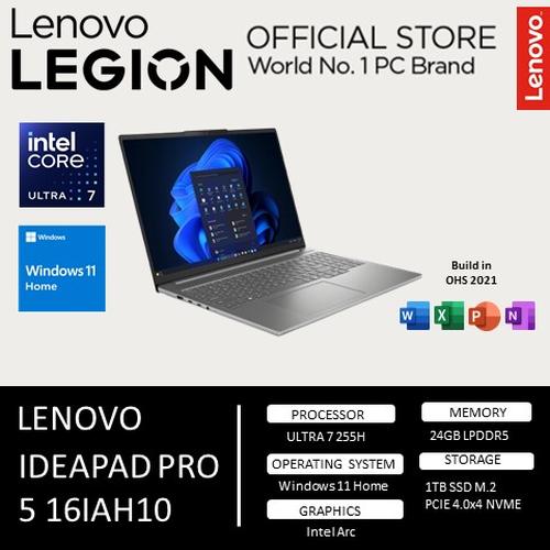 [EZO.2400032] Lenovo Ideapad Pro 5 16IAH10 OLED Ultra 7 255H 24GB 1TB W11+OHS 16."2.8K 120HZ EVO