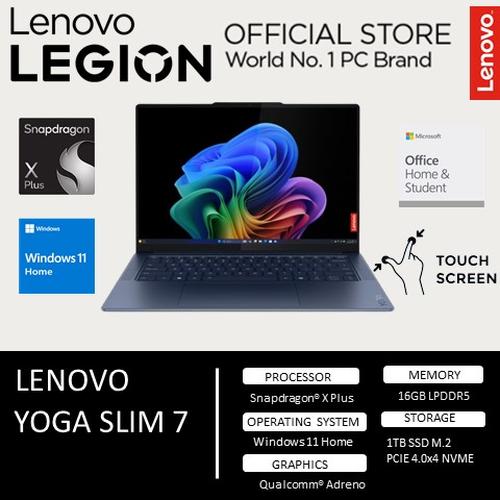 [EZO.2400062] Lenovo Yoga Slim 7 14Q8X9 Touch OLED Snapdragon X PLUS X1P 64100 16GB 1TB W11+OHS 14.5 3K 90HZ