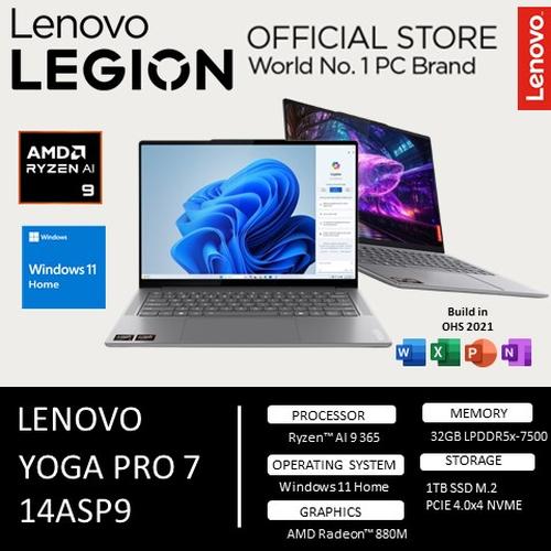 [EZO.2400074] Lenovo Yoga Pro 7 14ASP9 OLED Ryzen AI 9 365 32GB 1TB W11+OHS 14.5 2.8K 120HZ
