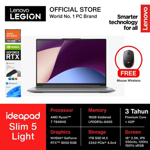 [EZO.2400225] Lenovo IdeaPad Pro 5 16APH8 Ryzen 7 7840HS 16G 1TB RTX 3050 6GB W11OHS
