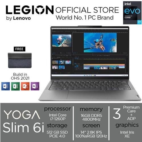 [EZO.2400262] Lenovo Yoga Slim 6i i7 1260P 16GB 512SSD W11+OHS 14.0 2.8K 120HZ 3BID