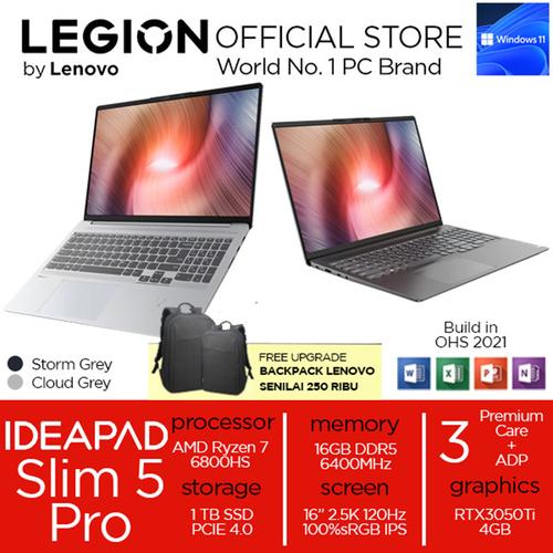 [EZO.2400265] Lenovo Ideapad Slim 5 Pro RTX3050TI 4GB RYZEN 7 6800 16GB 1TBSSD 120Hz