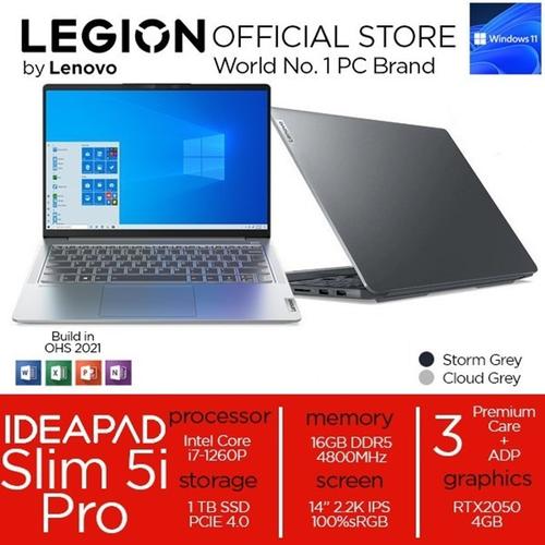 [EZO.2400270] Lenovo Ideapad Slim 5i Pro 14 RTX2050 4GB i7 1260P 16GB 1TBSSD 2.2K