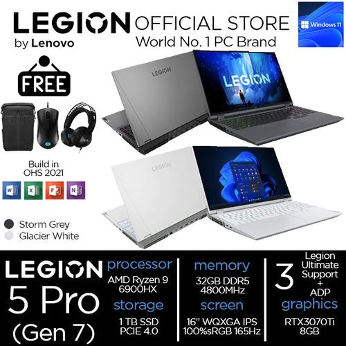 [EZO.2400274] Lenovo Legion 5 Pro RTX3070Ti Ryzen 9 6900 32GB 1TBSSD 16.0WQXGA 7QID