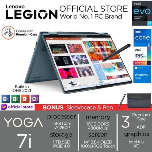 [EZO.2400276] Lenovo Yoga 7i 14 2in1 Touch i7 1260P 16GB 1TBSSD 2.8K OLED 90Hz 3SID