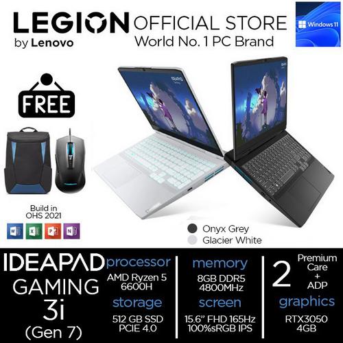 [EZO.2400279] Lenovo Ideapad Gaming 3 2022 Ryzen 5 6600 8GB 512SSD RTX3050 4GB B8ID