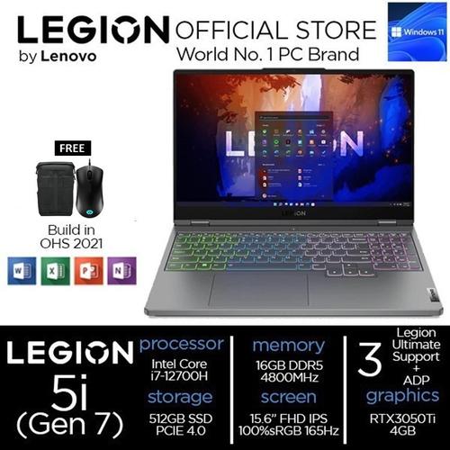 [EZO.2400282] Lenovo Legion 5i 2022 i7 12700 16GB 512SSD RTX3050Ti 15"FHD 165Hz 3HID