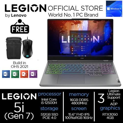 [EZO.2400283] Lenovo Legion 5i 2022 i5 12500 16GB 512SSD RTX3050 15.6FHD 165Hz 3LID