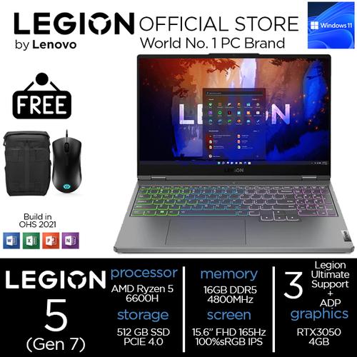[EZO.2400288] Lenovo Legion 5 2022 Ryzen 5 6600 16GB 512SSD RTX3050 15.6" 165Hz 07ID
