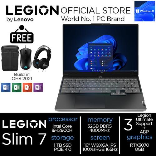 [EZO.2400290] Lenovo Legion Slim S7 i9 12900 24GB 1TBSSD RTX3070 8GB 16" WQXGA 38ID