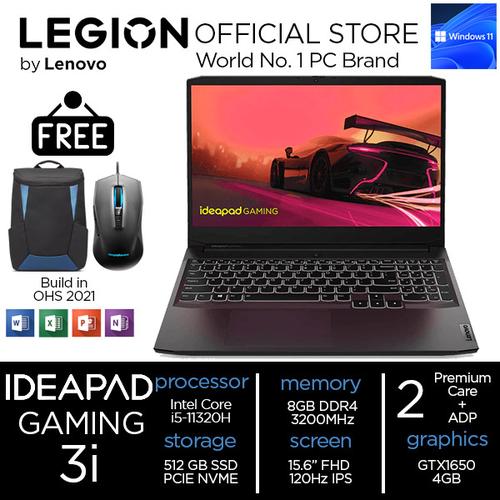 [EZO.2400296] Lenovo Ideapad Gaming 3i i5 11320 8GB 512SSD GTX1650 4GB 15.6FHD 8FID