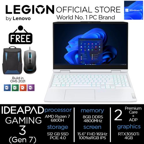 [EZO.2400306] Lenovo Ideapad Gaming 3 2022 Ryzen 7 6800 8GB 512SSD RTX3050TI 15.6FHD