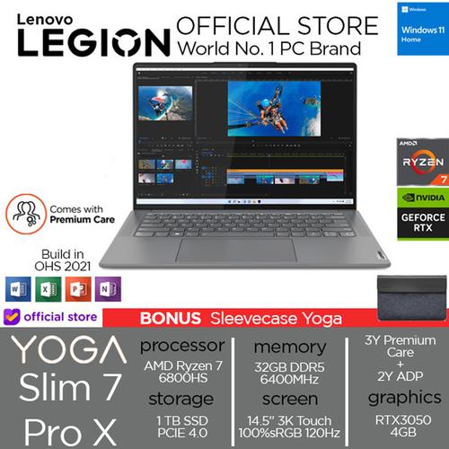 [EZO.2400308] Lenovo Yoga Slim 7 Pro X 14 3K Ryzen 7 6800 32GB 1TBSSD RTX3050 120Hz