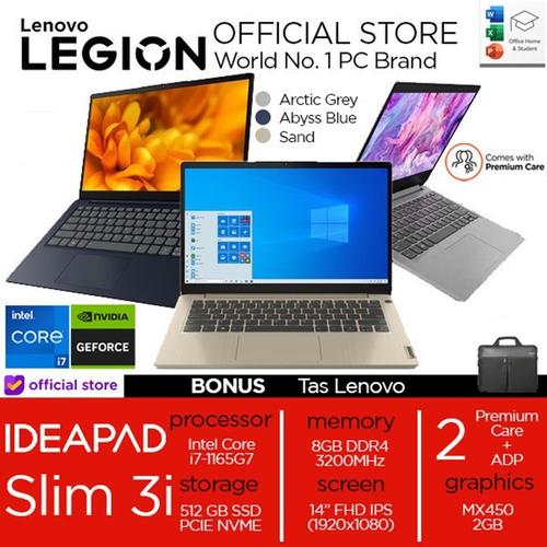 [EZO.2400312] Lenovo Ideapad Slim 3i 14 i7 1165G7 8GB 512GB MX450 2GB W11+OHS 14"FHD