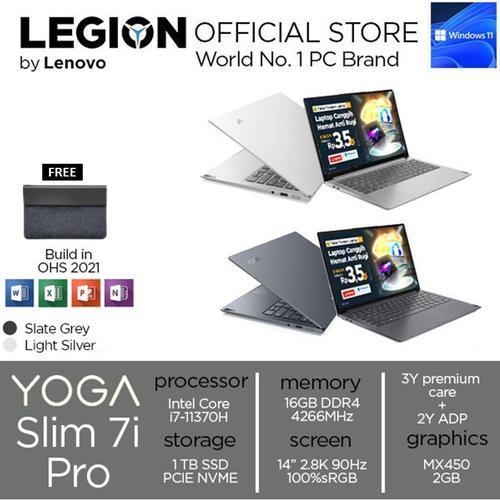 [EZO.2400326] [Tukar Tambah Laptop] YOGA Slim 7 Pro i7 11370 16GB 1TBSSD MX450 2.8K