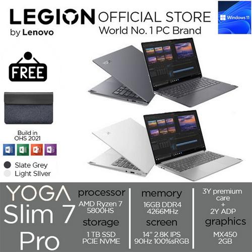 [EZO.2400348] Lenovo Yoga Slim 7 Pro Ryzen 7 5800 16GB 1TBSSD MX450 2GB W11 14" 2.8K
